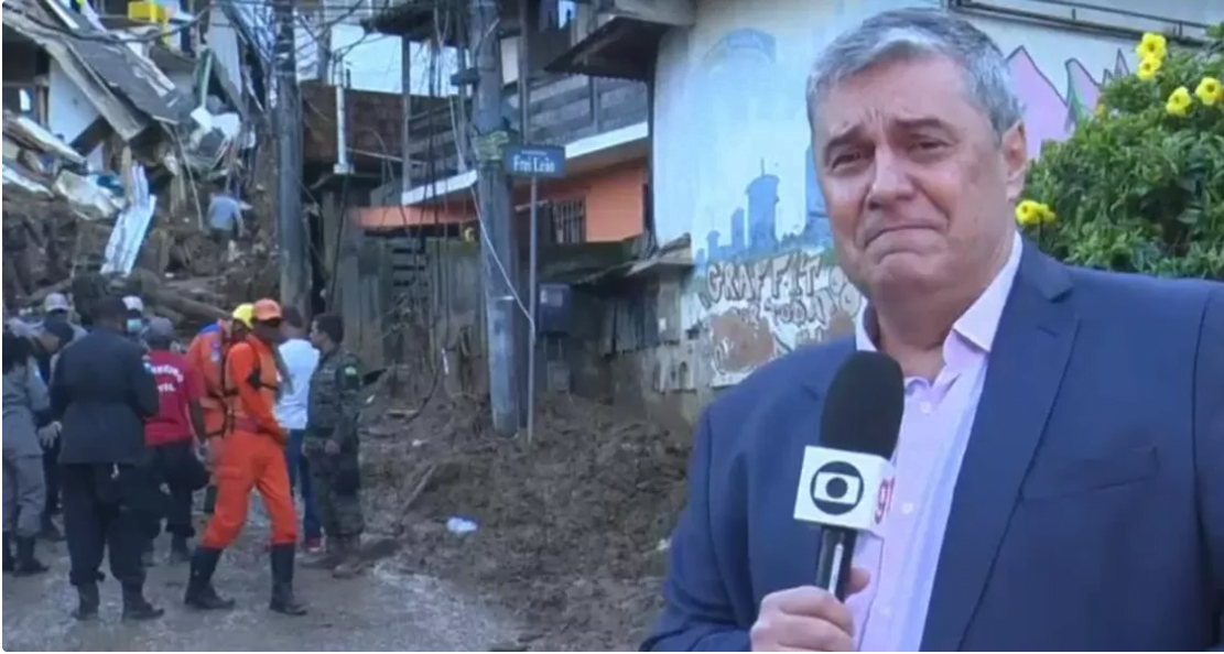 Âncora do Bom Dia Rio, Flávio Fachel se emociona e chora ao falar ao vivo  de Petrópolis (assista) - Agenda do Poder